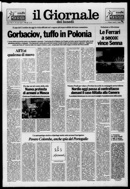 Il giornale del lunedi